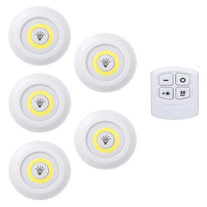LuxGlow™ Dimmable LED Light (5 Lamps + Remote)
