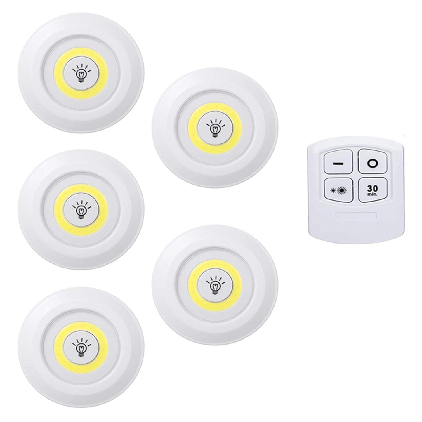 LuxGlow™ Luz LED Regulable (5 Lámparas + Control Remoto)