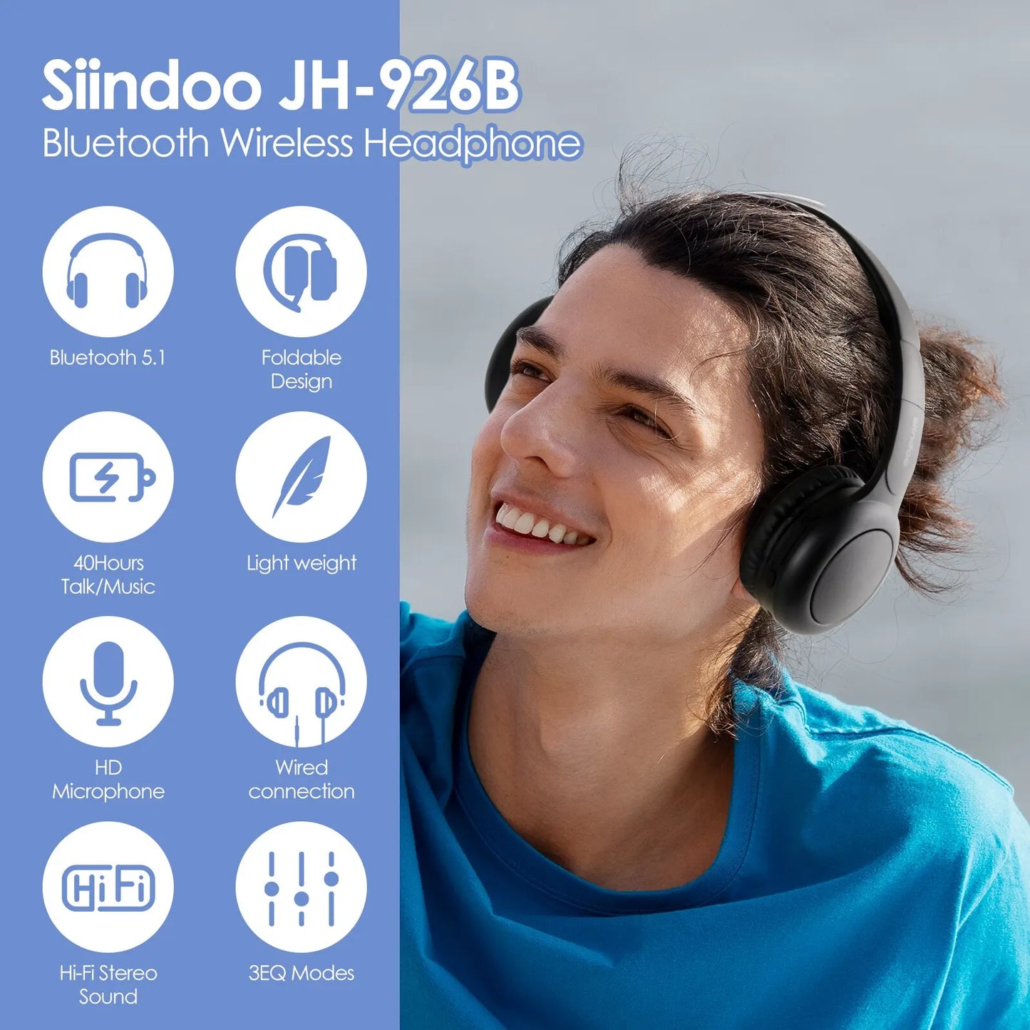 Siindoo™ JH-926 - Wireless Bluetooth Headphone
