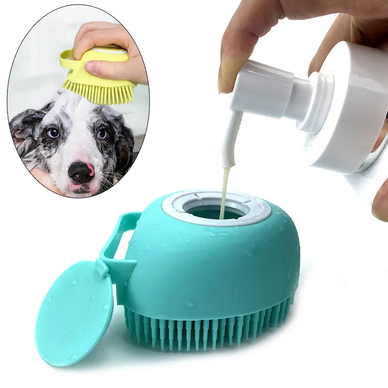 FurryFresh™ Shampoo Brush | Gentle Pet Bathing