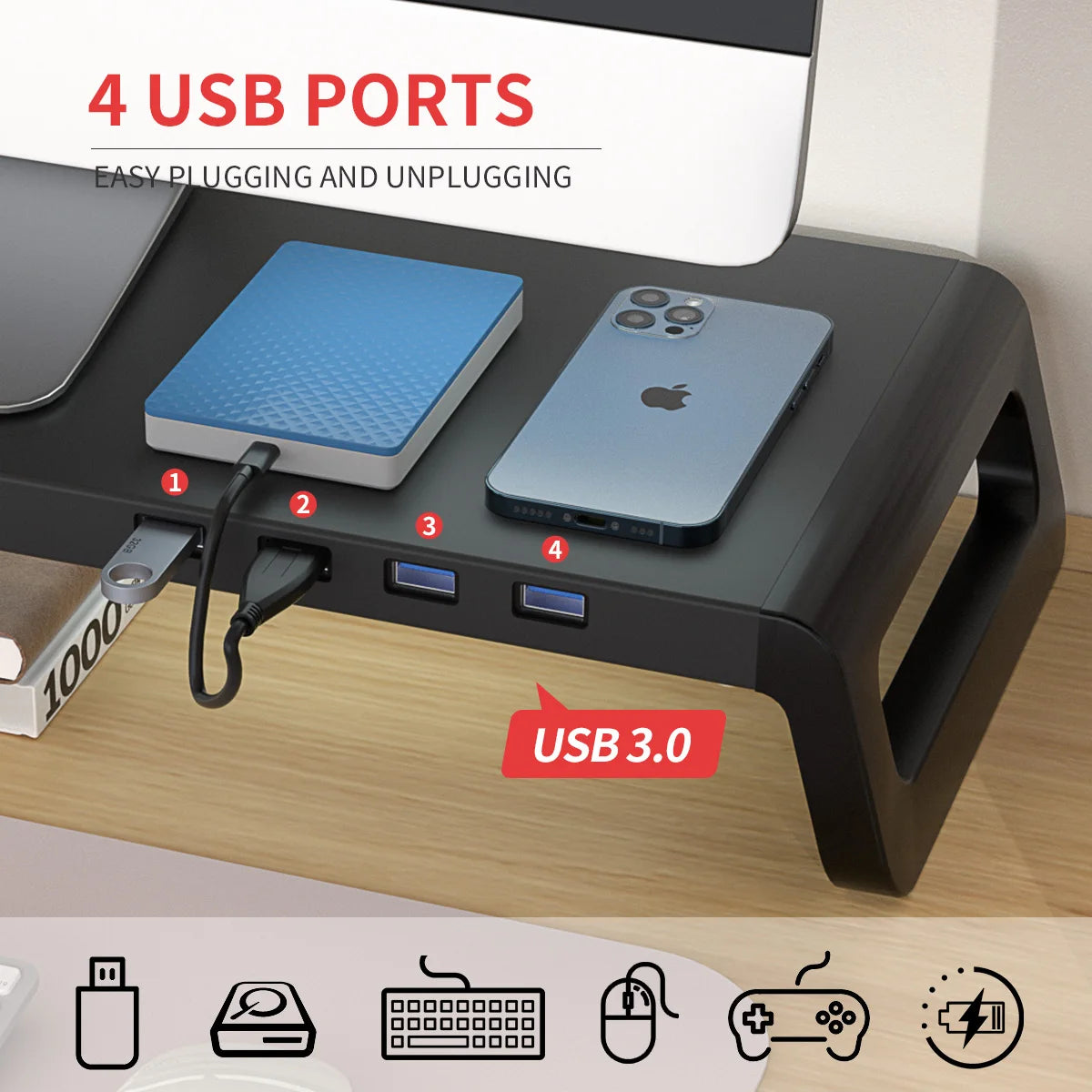 ProHub™: The Ultimate USB Laptop Riser for Comfort