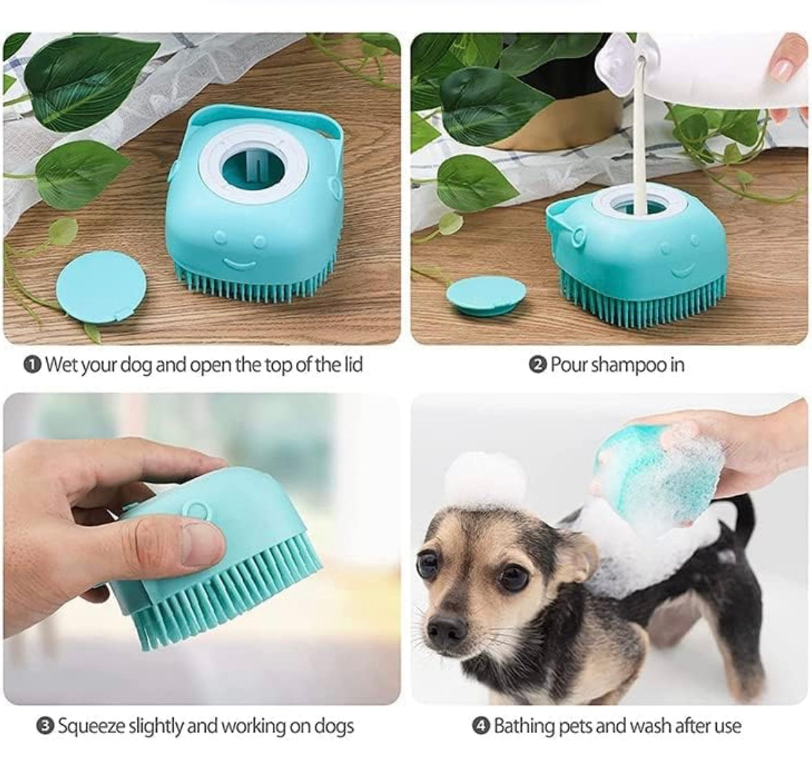 FurryFresh™ Shampoo Brush | Gentle Pet Bathing