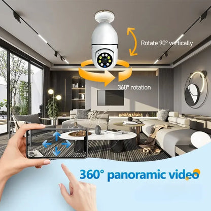 VisionGuard™ - Smart BulbCam 5G E27 + Tarjeta SD de 64 GB